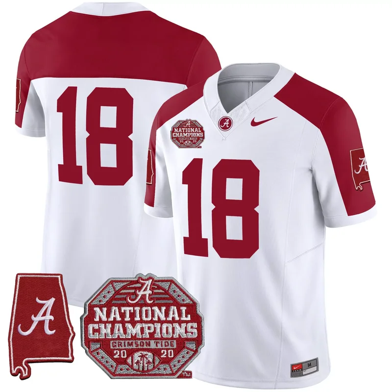 Crimson #18 Team alabama crimson tide jersey all stitched - Image 3