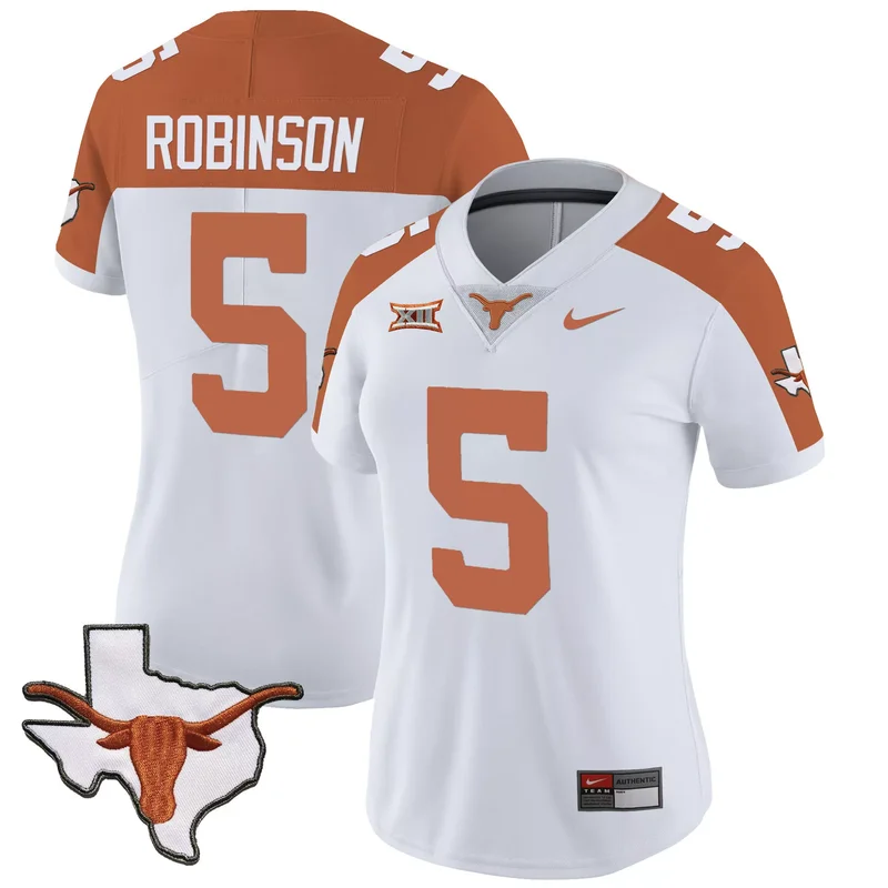 Inverted Bijan Robinson texas longhorns jersey all stitched