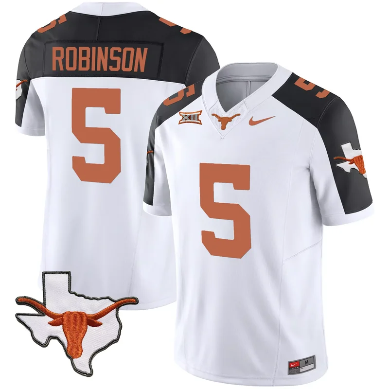 Inverted Bijan Robinson texas longhorns jersey v2 all stitched