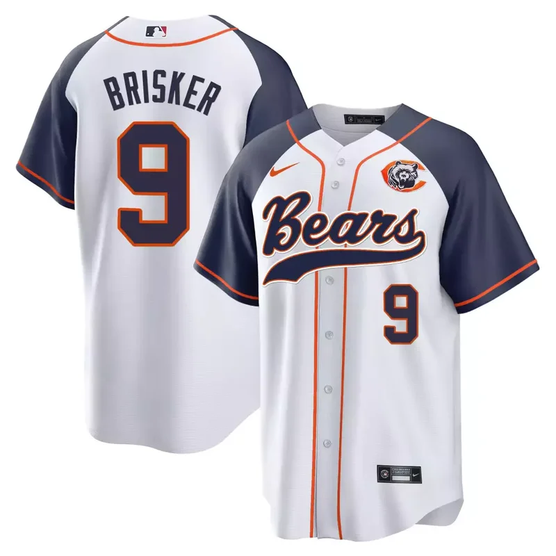 Inverted Jaquan Brisker Bears Throwback Baseball Jersey All Stitched