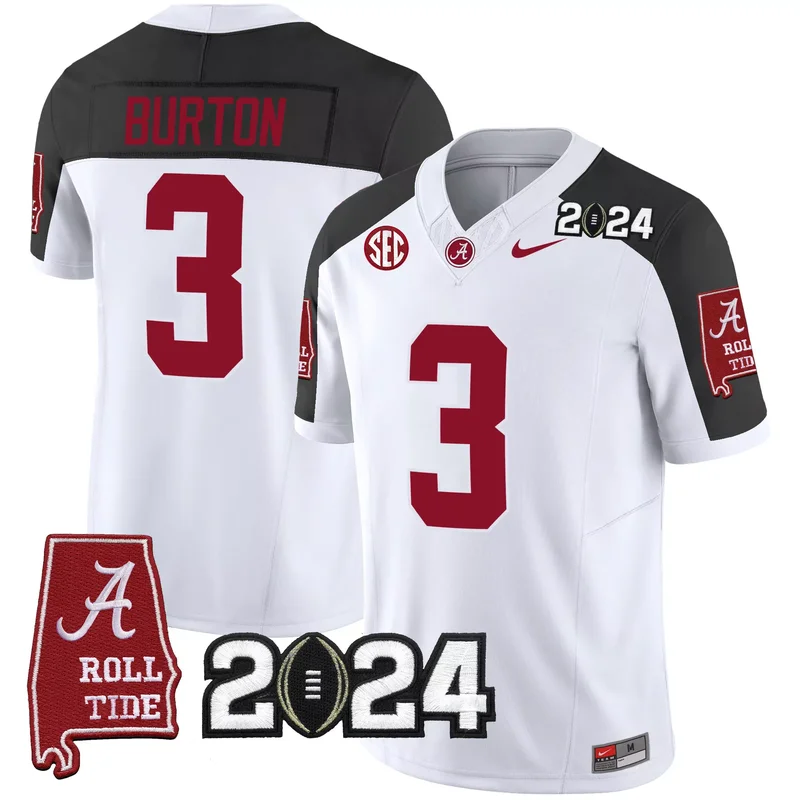 Gray SEC Graduate alabama crimson tide 2023 custom jersey all stitched - Image 5