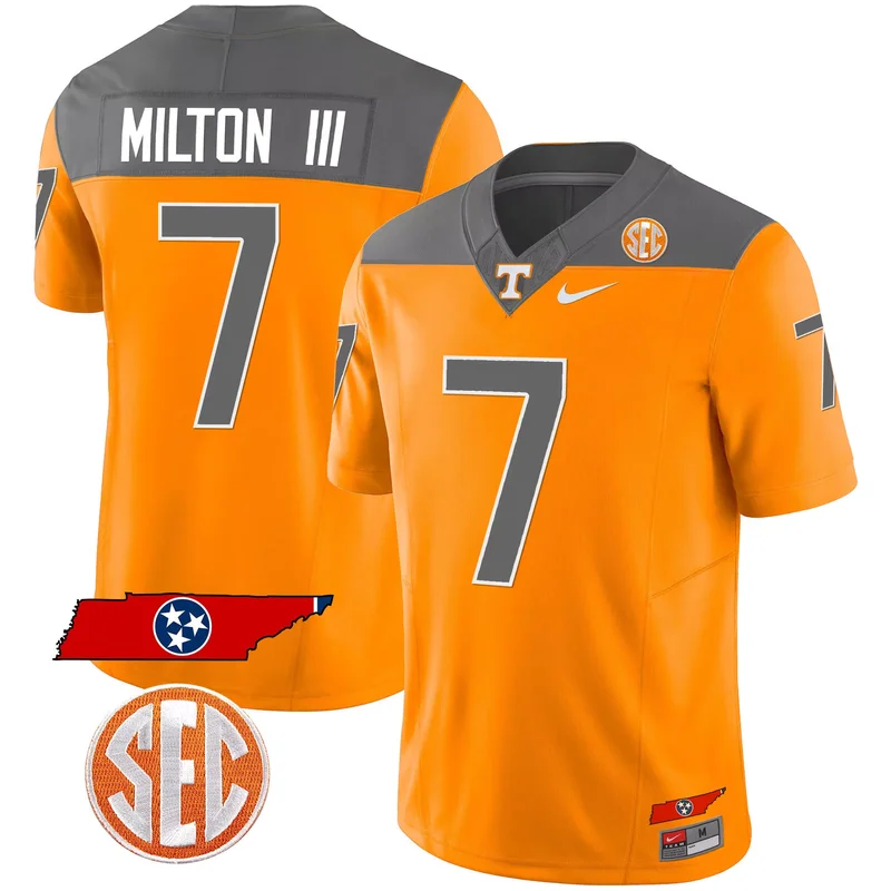 Inverted Joe Milton III tennessee volunteers 2023 Alternate jersey v2 all stitched