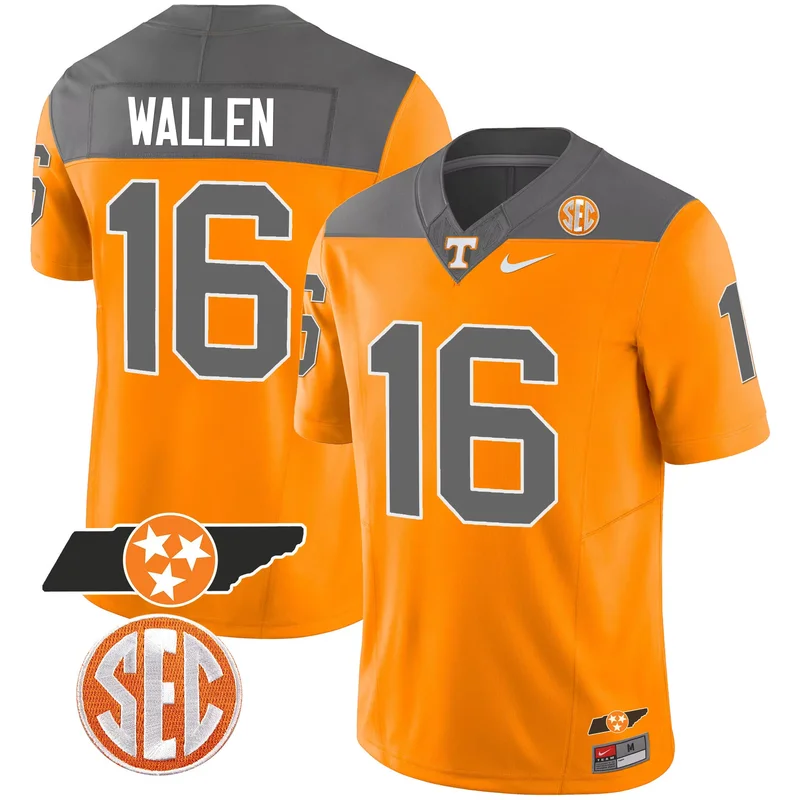 Inverted Morgan Wallen tennessee volunteers 2023 Alternate jersey v3 all stitched