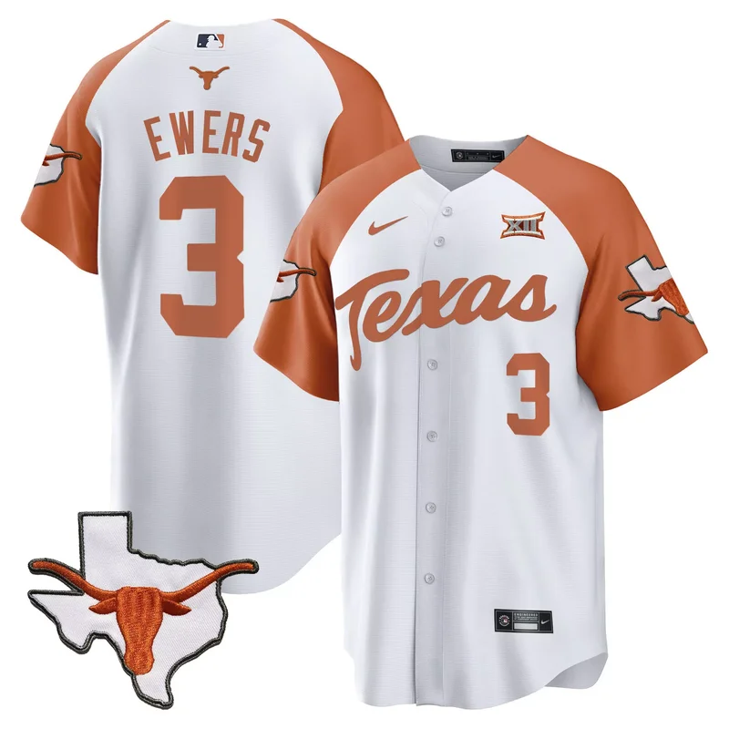 Inverted Quinn Ewers texas longhorns jersey all stitched