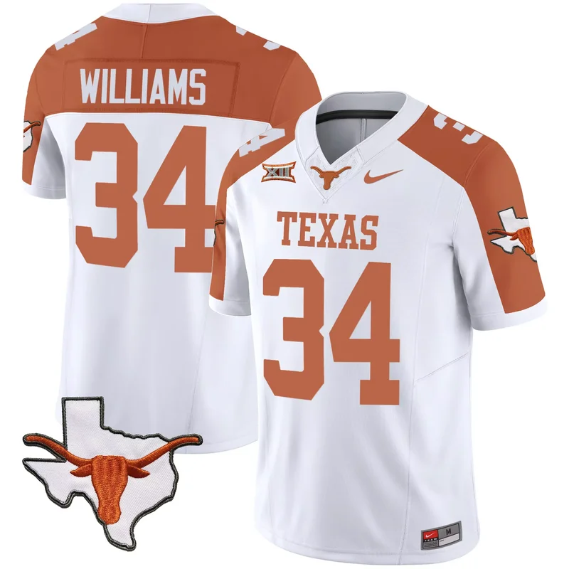 Inverted Ricky Williams texas longhorns jersey v3 all stitched