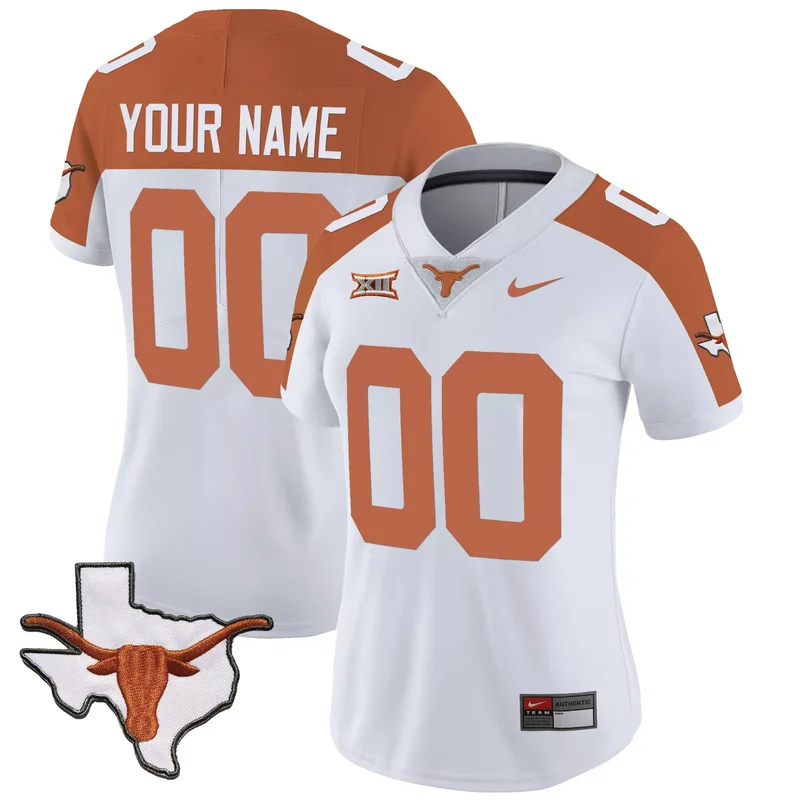 Inverted texas longhorns vapor custom jersey all stitched