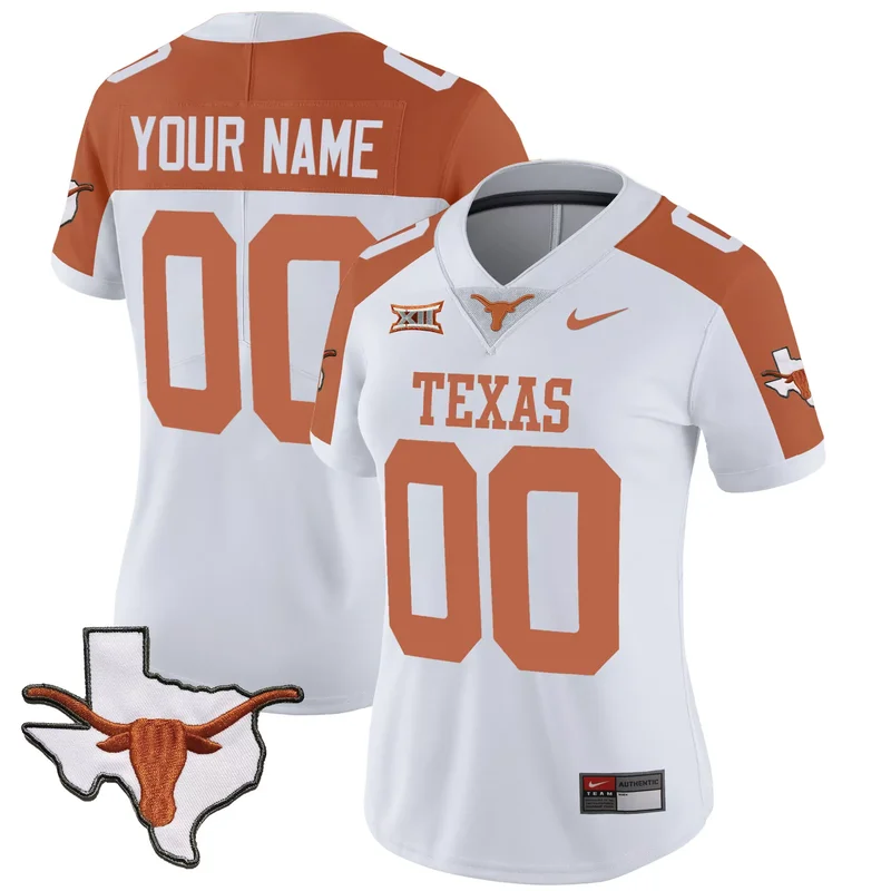Inverted texas longhorns vapor custom jersey v3 all stitched