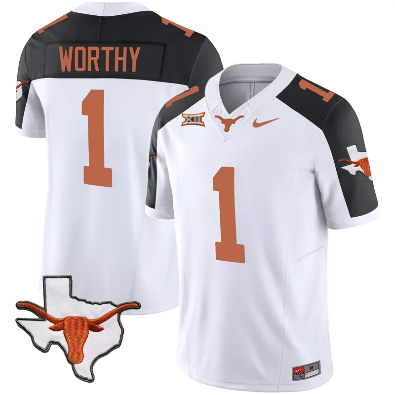 Black Bijan Robinson texas longhorns 2024 jersey all stitched - Image 5