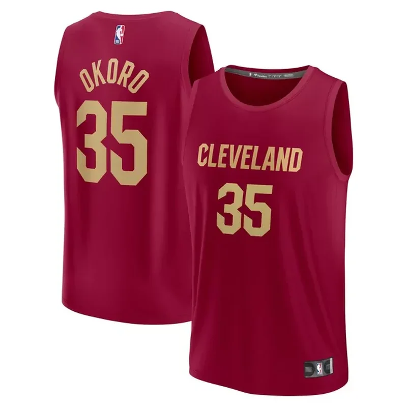 Isaac Okoro Cleveland Cavaliers Fast Break Jersey Icon Edition Wine
