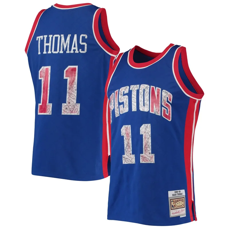 Grant Hill Detroit Pistons 1996-97 Hardwood Classics NBA 75th Anniversary Diamond Jersey - Teal - Image 5