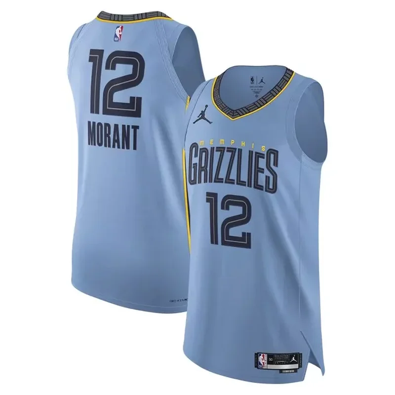 Memphis Grizzlies Jordan Brand Custom Jersey Statement Edition Light Blue - Image 3