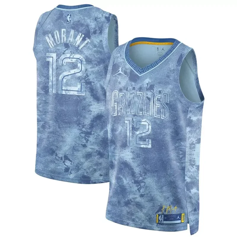 Memphis Grizzlies Fast Break Custom Jersey Navy Icon Edition - Image 2