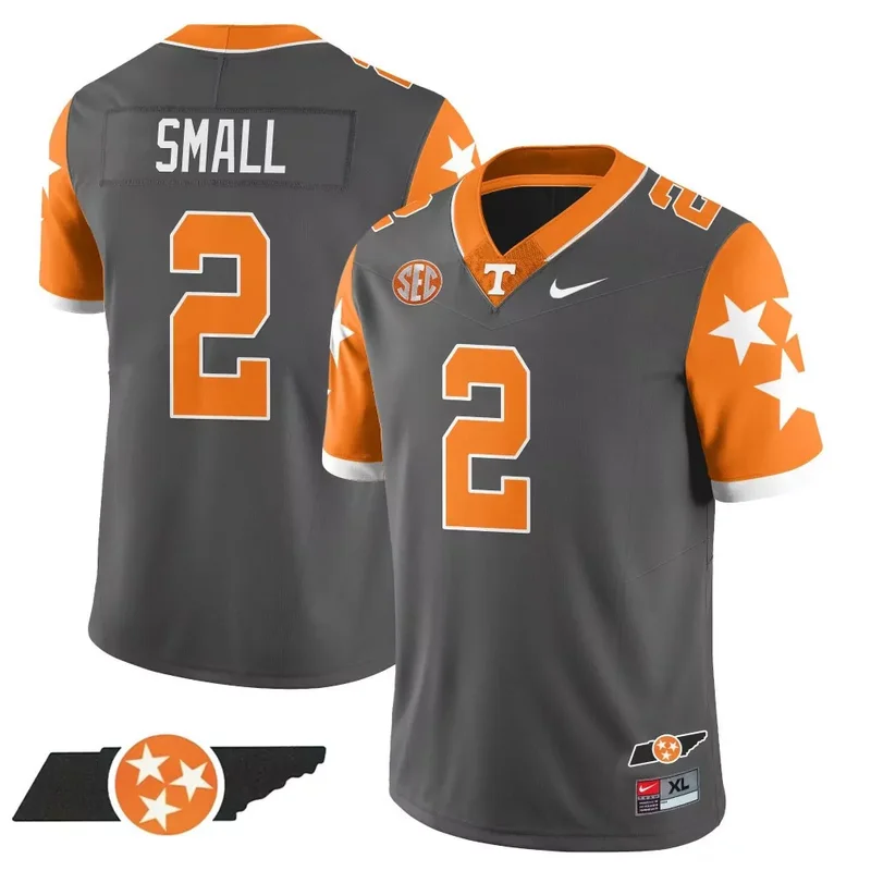 Jabari Small Smoke Gray tennessee volunteers 2023 Alternate jersey v4 all stitched