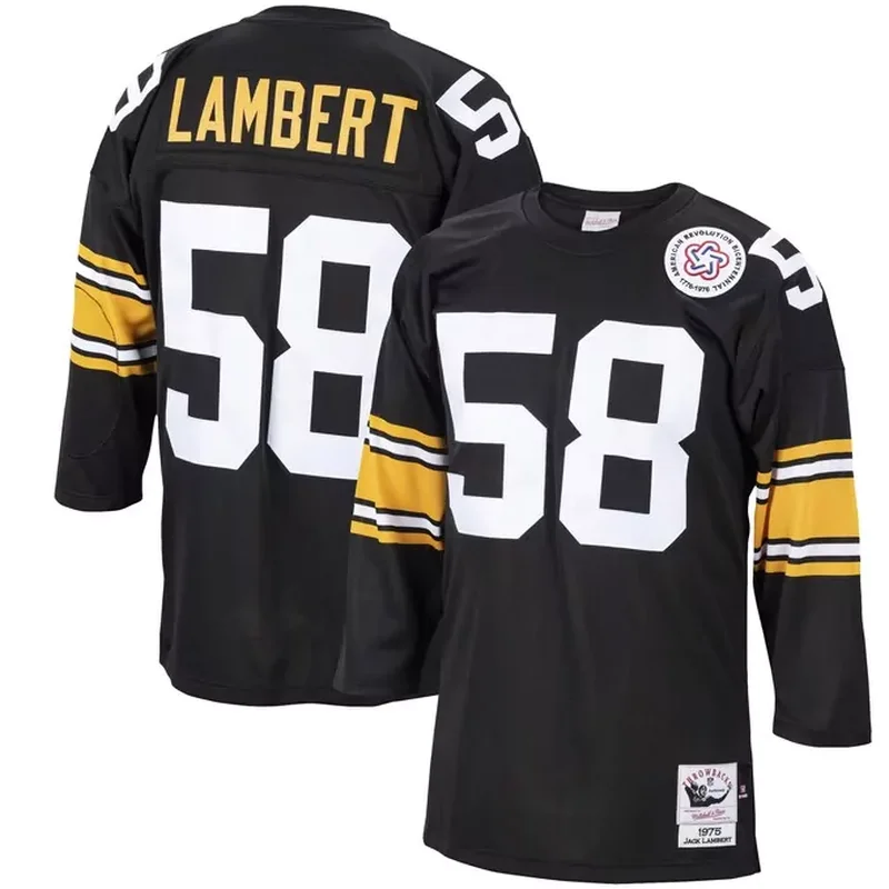 Jack Lambert Pittsburgh Steelers Womens Legacy Player Jersey Black - Image 2
