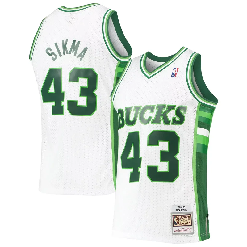Jack Sikma Milwaukee Bucks 1988-89 Hardwood Classics Jersey - White NBA