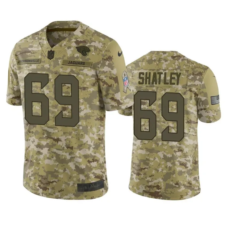 Jacksonville Jaguars Tyler Shatley Jersey NFL Camo Salute To Service