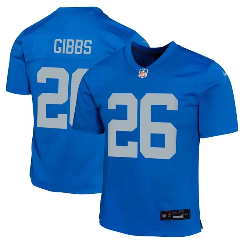 Amon-Ra St Brown Detroit Lions Vapor Fuse Alternate Jersey Blue - Image 5