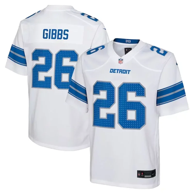 Jared Goff Detroit Lions Player Game Jersey White - Image 3