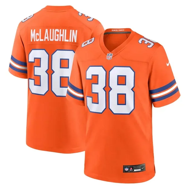 Jaleel McLaughlin Denver Broncos Mile High Collection 1977 Throwback Player Game Jersey Orange