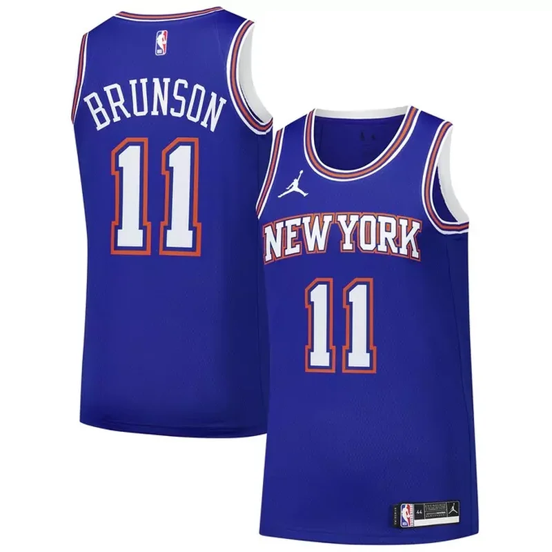 Jalen Brunson New York Knicks Player Jersey Statement Edition Blue
