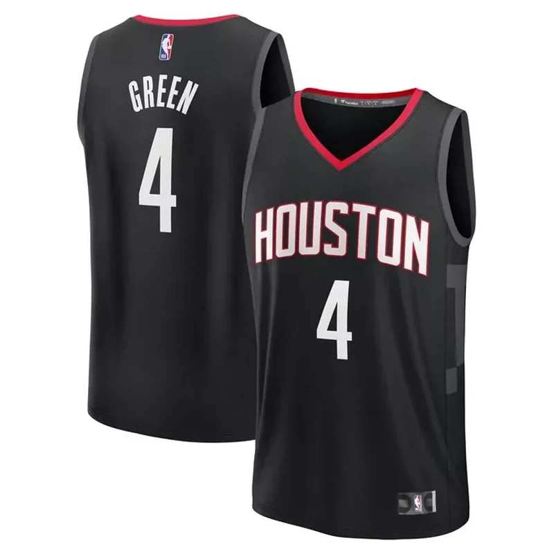 Jalen Green Houston Rockets Jordan Brand Unisex Jersey Statement Edition Black - Image 4