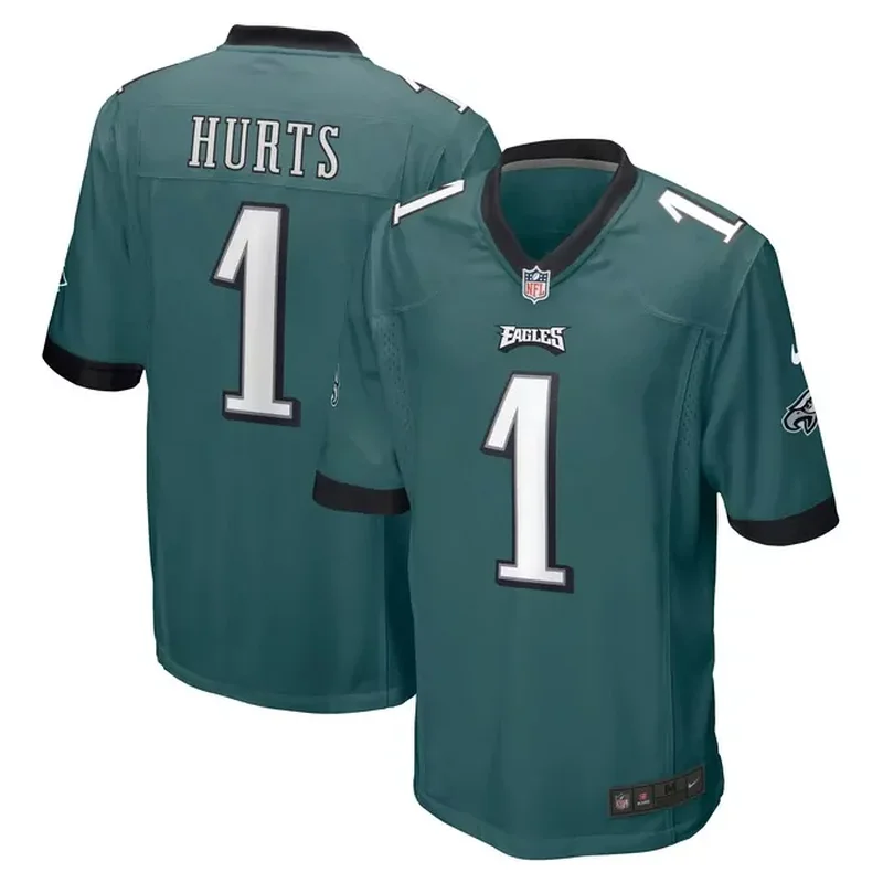Jalen Hurts Philadelphia Eagles Player Jersey Midnight Green