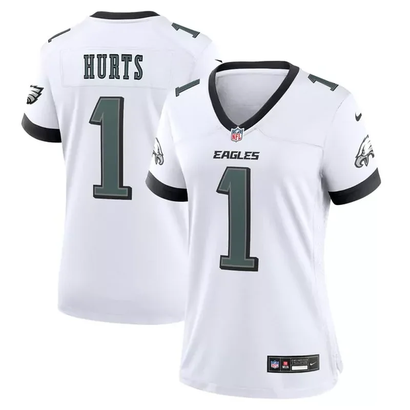 Philadelphia Eagles Womens Alternate Custom Game Jersey Black - Image 5