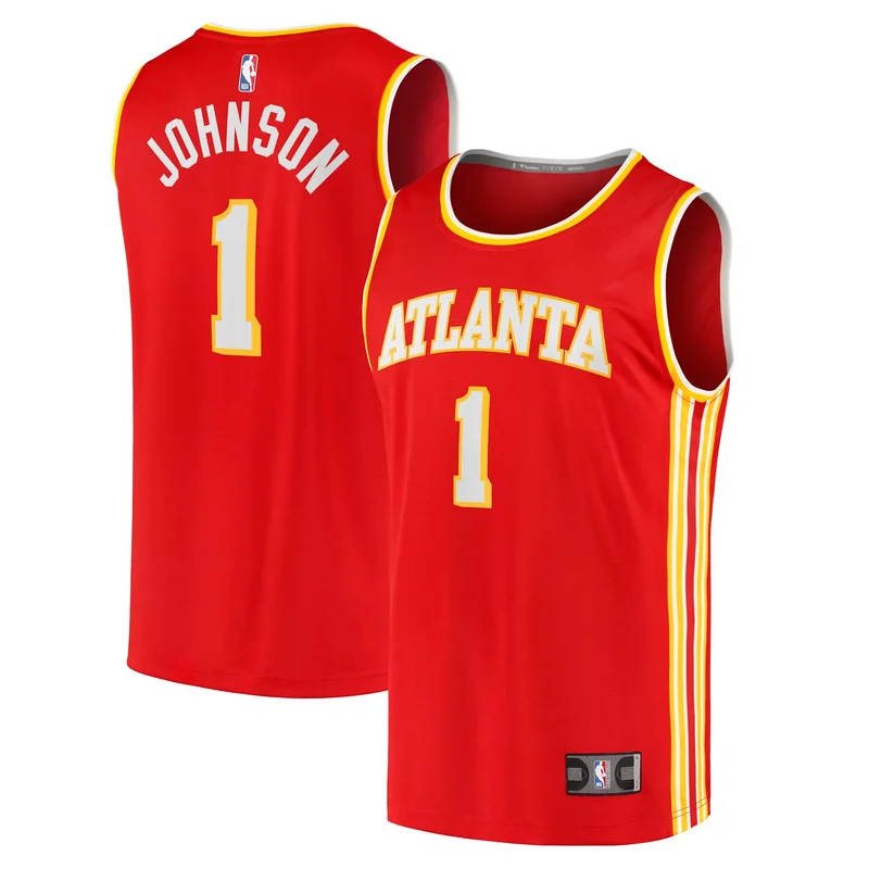 Jalen Johnson Atlanta Hawks 2021/22 Fast Break Jersey - Icon Edition - Red NBA