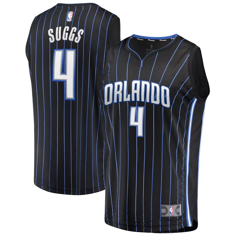 Jalen Suggs Orlando Magic 2021 NBA Draft First Round Pick Fast Break Jersey Black - Icon Edition NBA