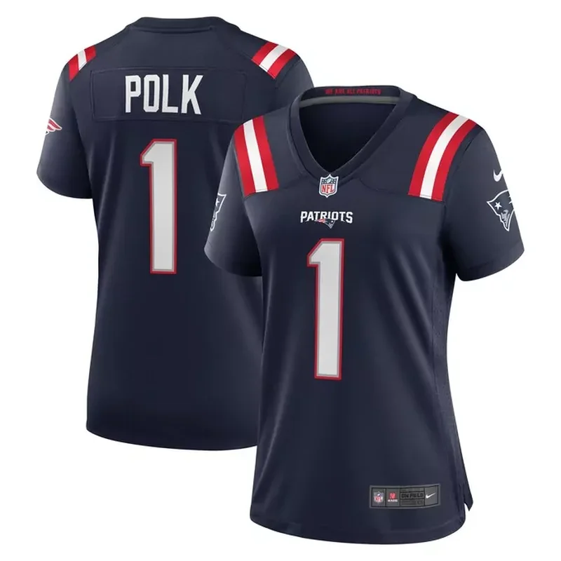 Mac Jones New England Patriots Game Jersey Navy - Image 5