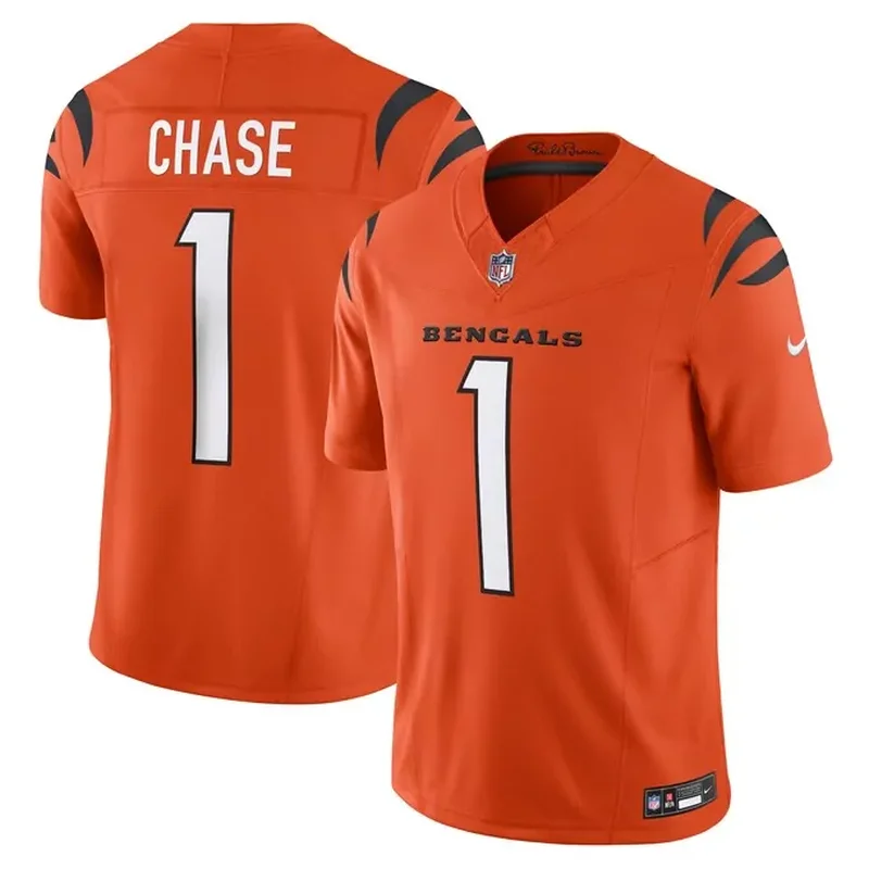 JaMarr Chase Cincinnati Bengals Vapor Fuse Jersey Orange