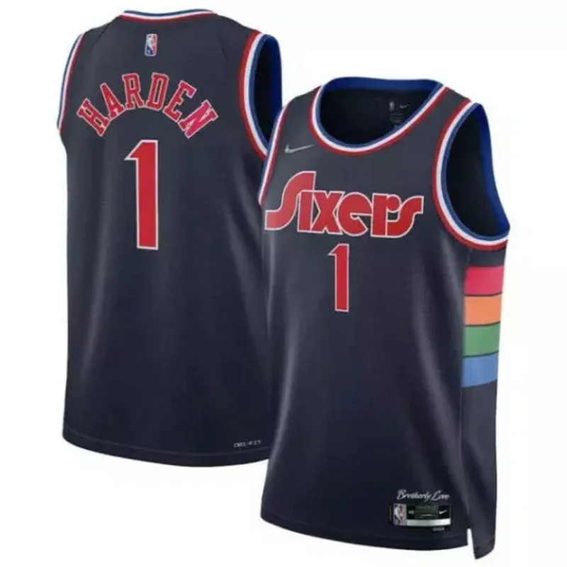 James Harden philadelphia 76ers City edition player jersey all stitched