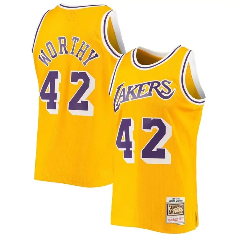 James Worthy Los Angeles Lakers 1984/85 Classics Jersey Gold