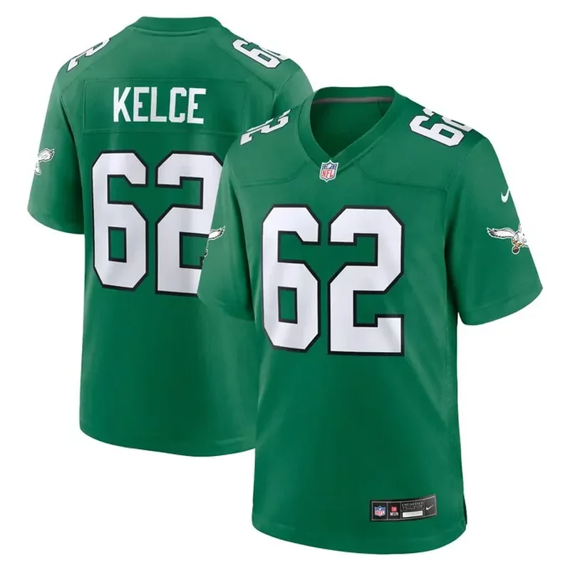 Jason Kelce Philadelphia Eagles Game Jersey Midnight Green - Image 3