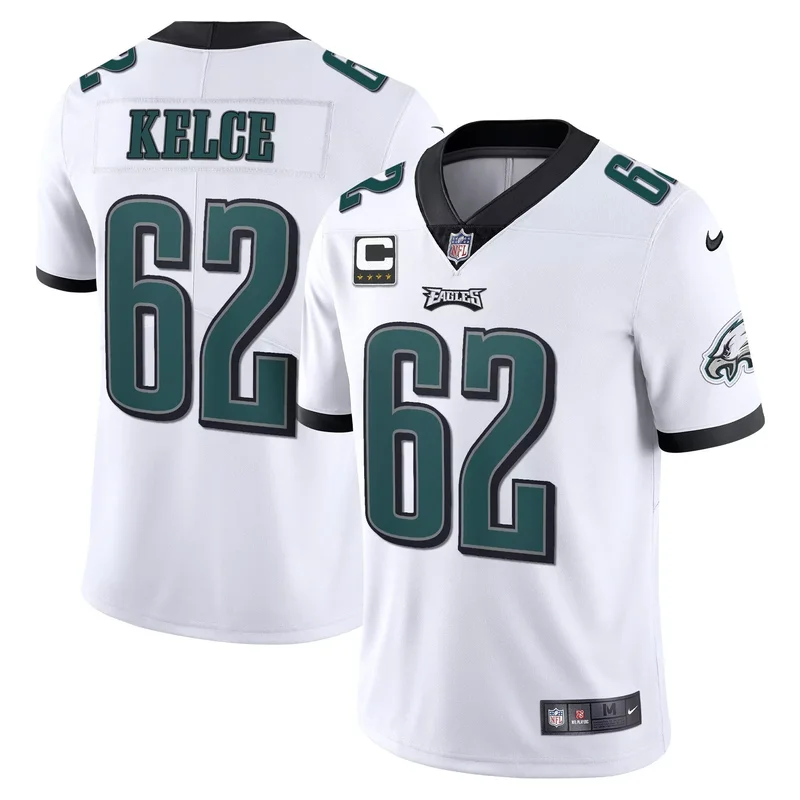Jason Kelce philadelphia eagles vapor White all stitched