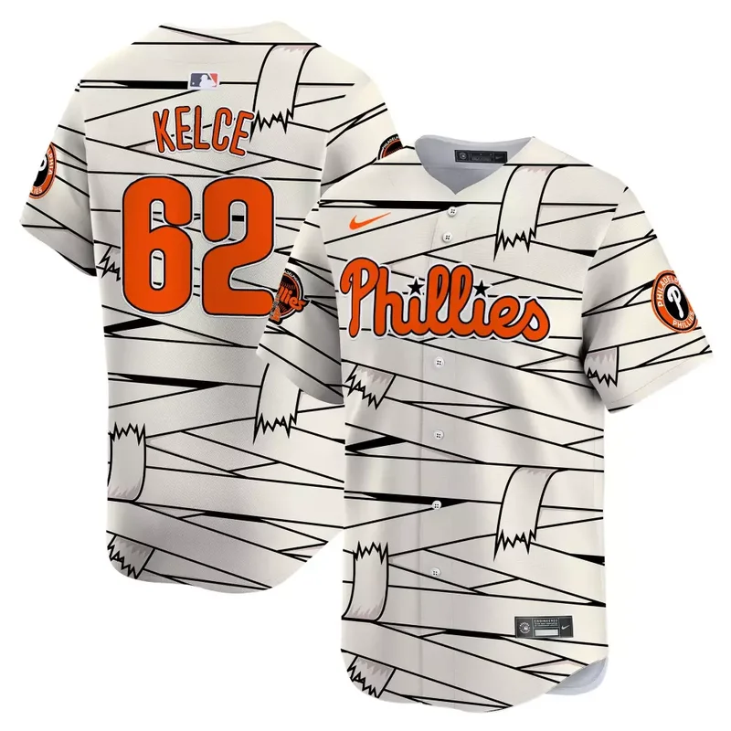 Jason Kelce Phillies Halloween Vapor Premier Jersey Printed