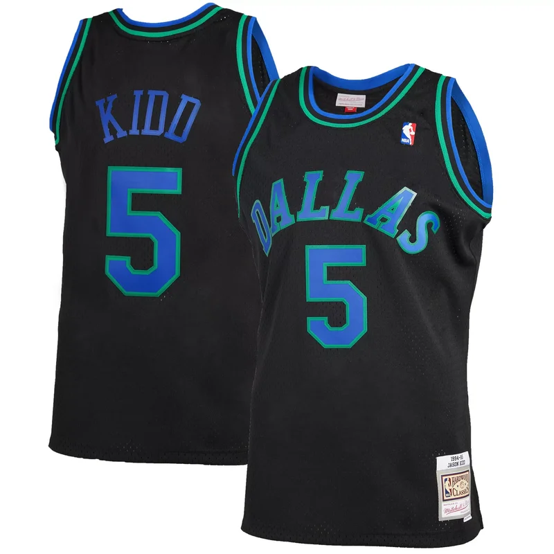 Jason Kidd Dallas Mavericks 1994-95 Hardwood Classics Reload 2.0 Jersey - Black NBA