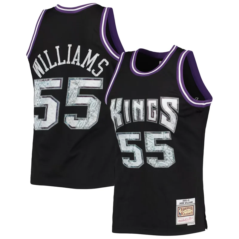 Jason Williams Sacramento Kings 2000/01 Hardwood Classics Fadeaway Player Jersey - Purple/black NBA - Image 5