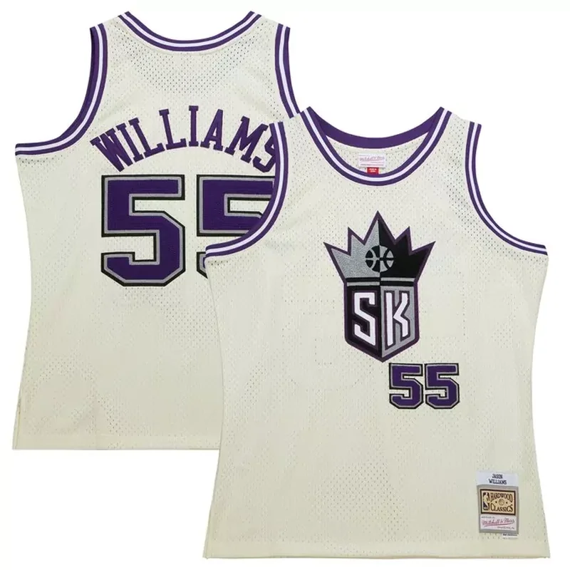 Jason Williams Sacramento Kings Chainstitch Jersey Cream