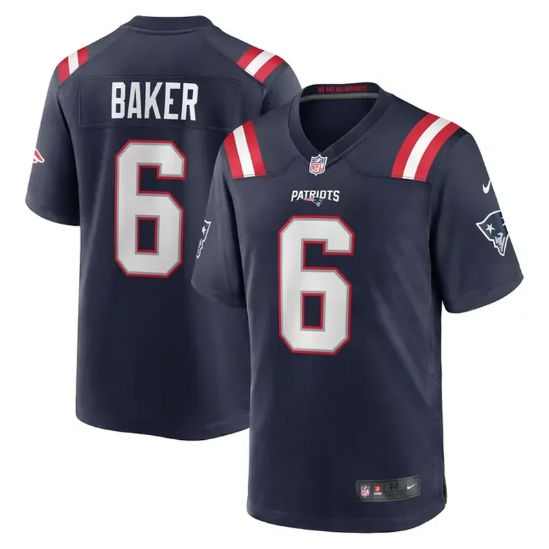 John Hannah New England Patriots Game Retired Player Jersey Navy - Image 4