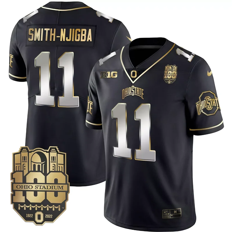 Alternate C.J.Stroud ohio state buckeyes 2023 vapor Gold jersey ohio patch all stitched - Image 4