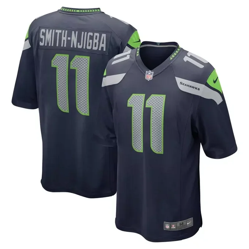 Jaxon Smith-Njigba Seattle Seahawks Game Jersey College Navy