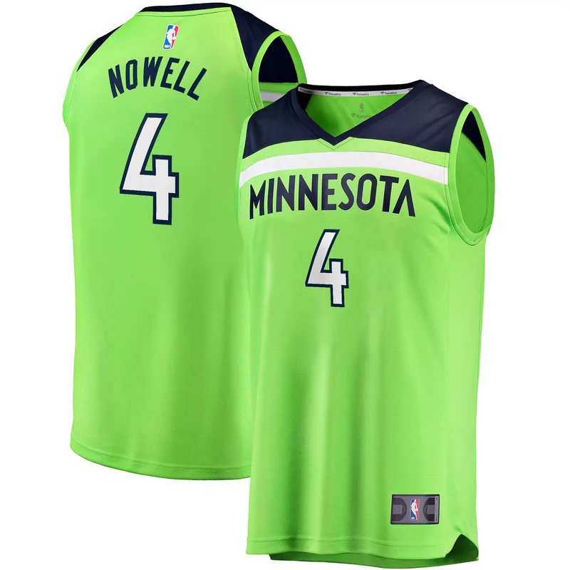 Jaylen Nowell Minnesota Timberwolves Fast Break Jersey Green - Statement Edition NBA