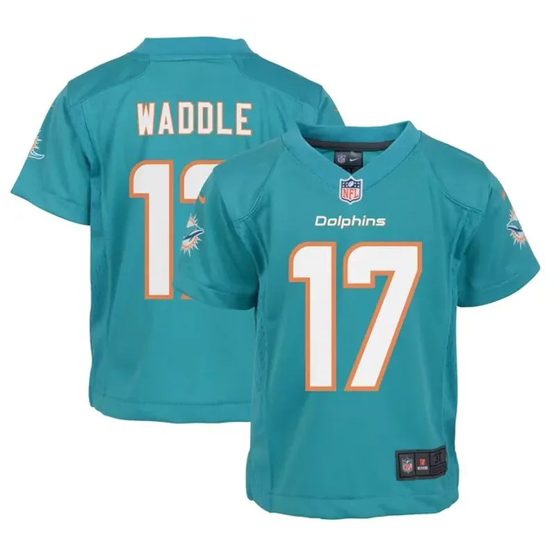 Jaylen Waddle Miami Dolphins Infant Player Game Jersey Aqua