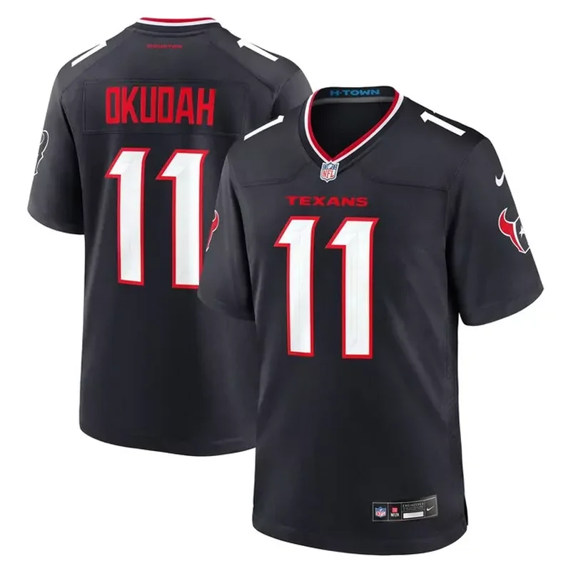 Number 1 Bride Houston Texans Womens Game Jersey Navy - Image 3