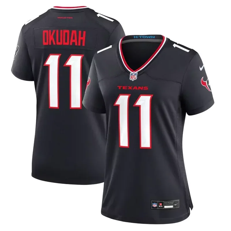 Jeff Okudah Houston Texans Womens Team Game Jersey Navy