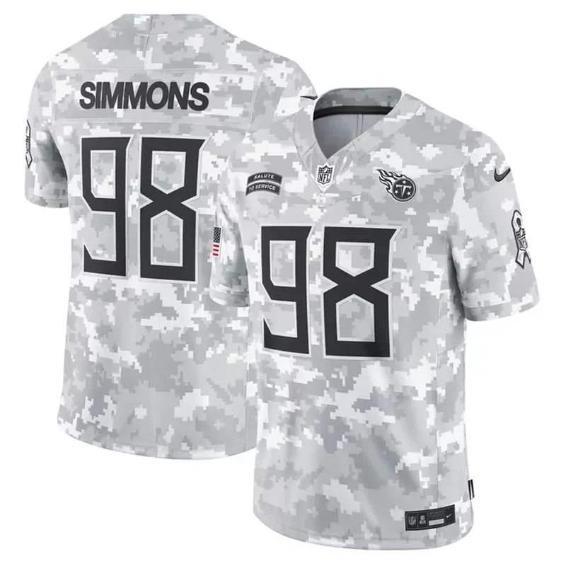Jeffery Simmons Tennessee Titans 2024 Salute to Service Jersey Arctic Camo