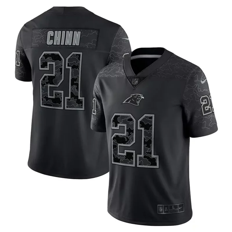 Jeremy Chinn Carolina Panthers RFLCTV Jersey Black