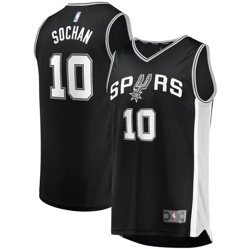 Jeremy Sochan San Antonio Spurs 2022 NBA Draft First Round Pick Fast Break Jersey Icon Edition Black