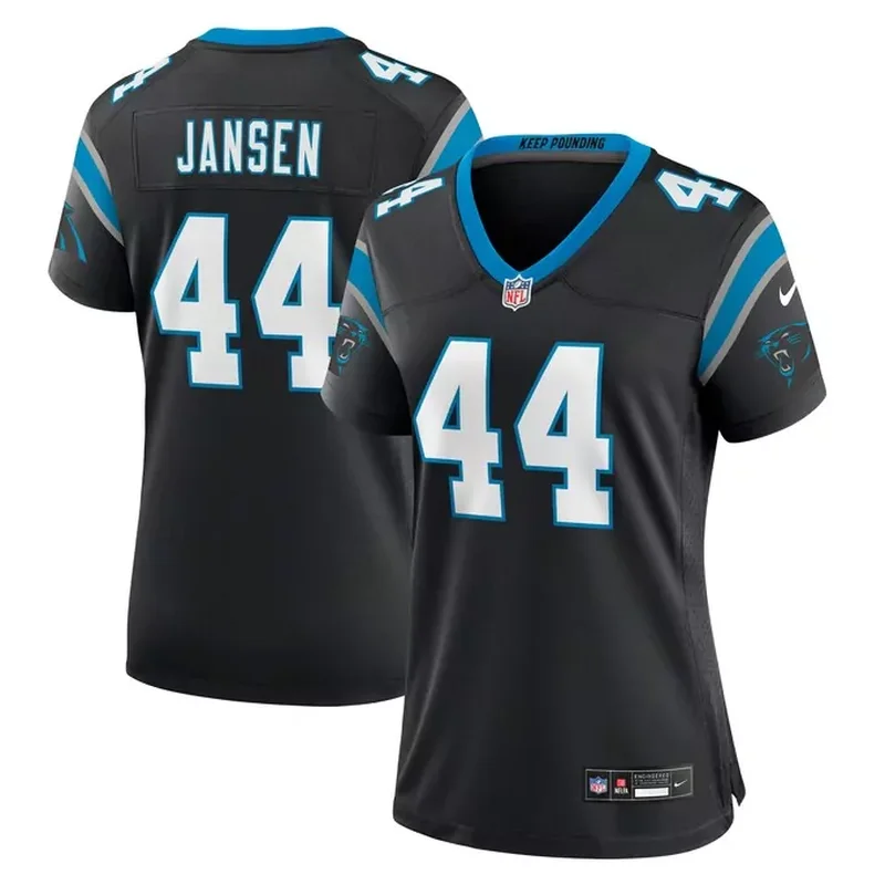 JJ Jansen Carolina Panthers Womens Team Game Jersey Black